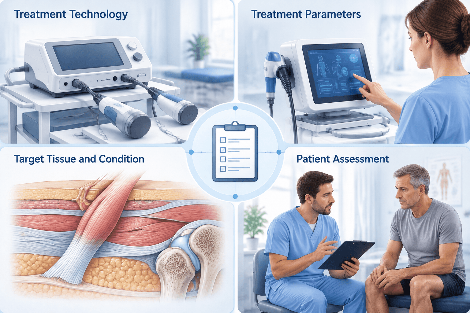 Treatment technology, parameters, target tissue, and patient assessment are among the factors relevant to the balance of benefits and risks. This is a conceptual overview, not a device-specific protocol.